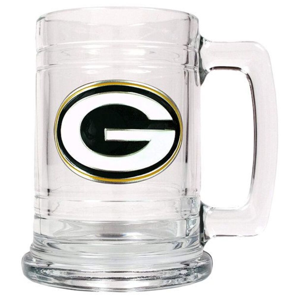 NFL Green Bay Packers 15 oz Glass Tankard Beer Mug